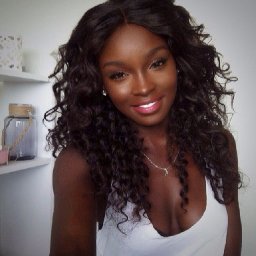 Sexy dark brown skin woman