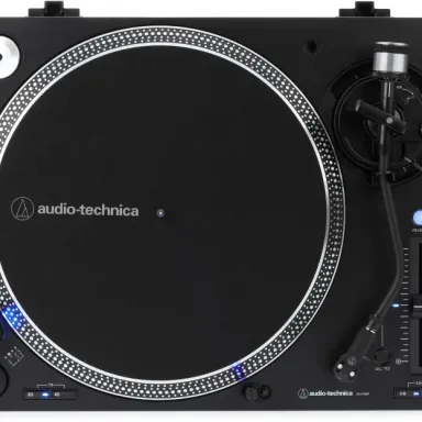 Audio-Technica AT-LP140XP-BK Direct-Drive Professional DJ Turntable, Hi-Fi, Fully Manual, 3 Speed, High Torque Motor